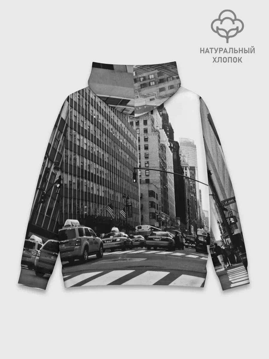 Худи мужской база хлопок / Among Us по улицам Нью-Йорка