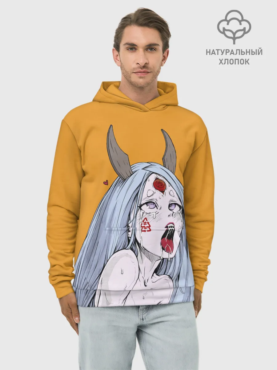 Худи мужской база хлопок / Ahegao Kaguya