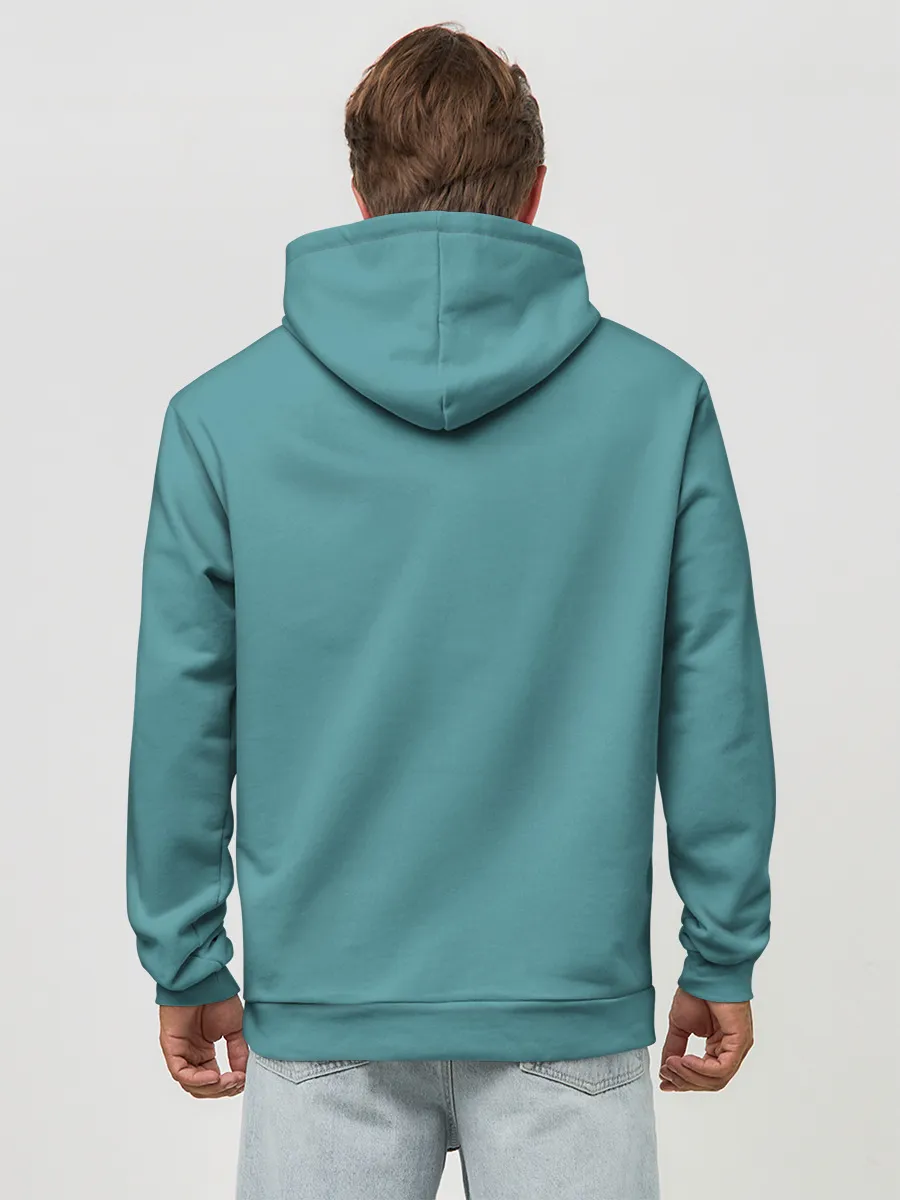 Худи мужской база хлопок / Кото-ёлка