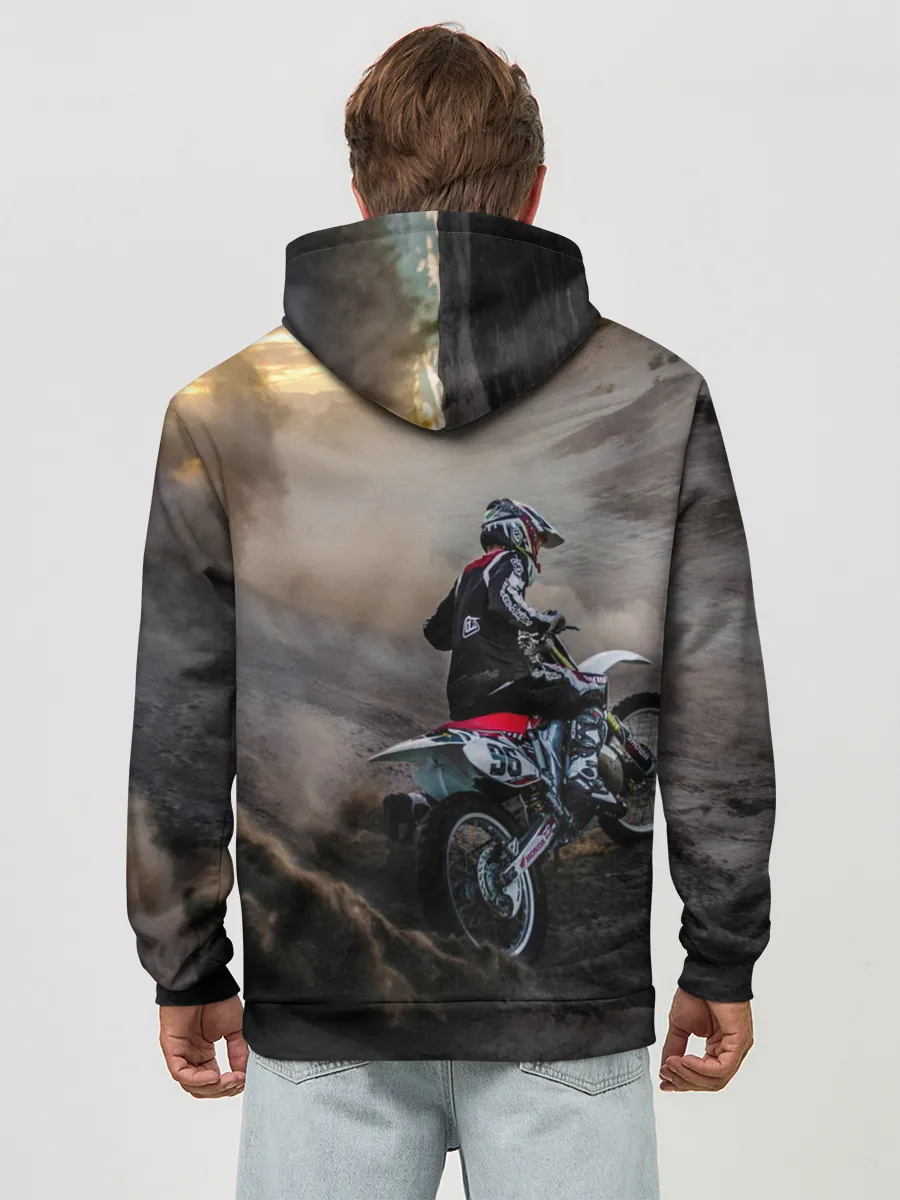 Худи мужской база хлопок / Душа питбайкера