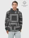 Худи мужской база хлопок / 3D Бандана v.black