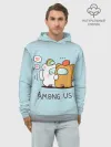 Худи мужской база хлопок / AMONG US - LOVE