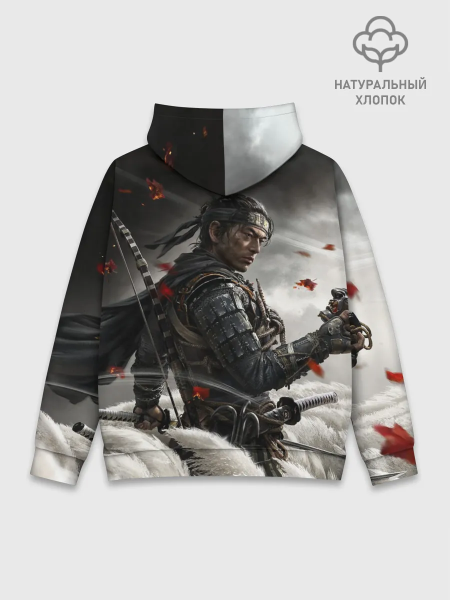 Худи мужской база хлопок / Ghost of Tsushima