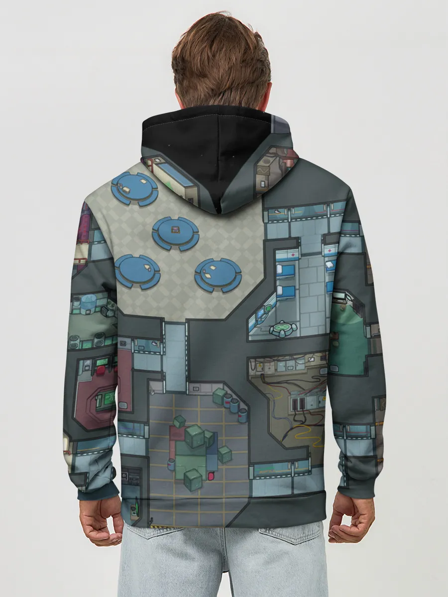 Худи мужской база хлопок / AMONG US - КАРТА