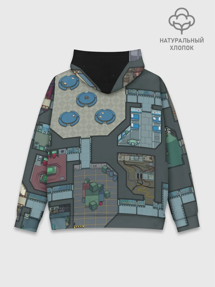 Худи мужской база хлопок / AMONG US - КАРТА