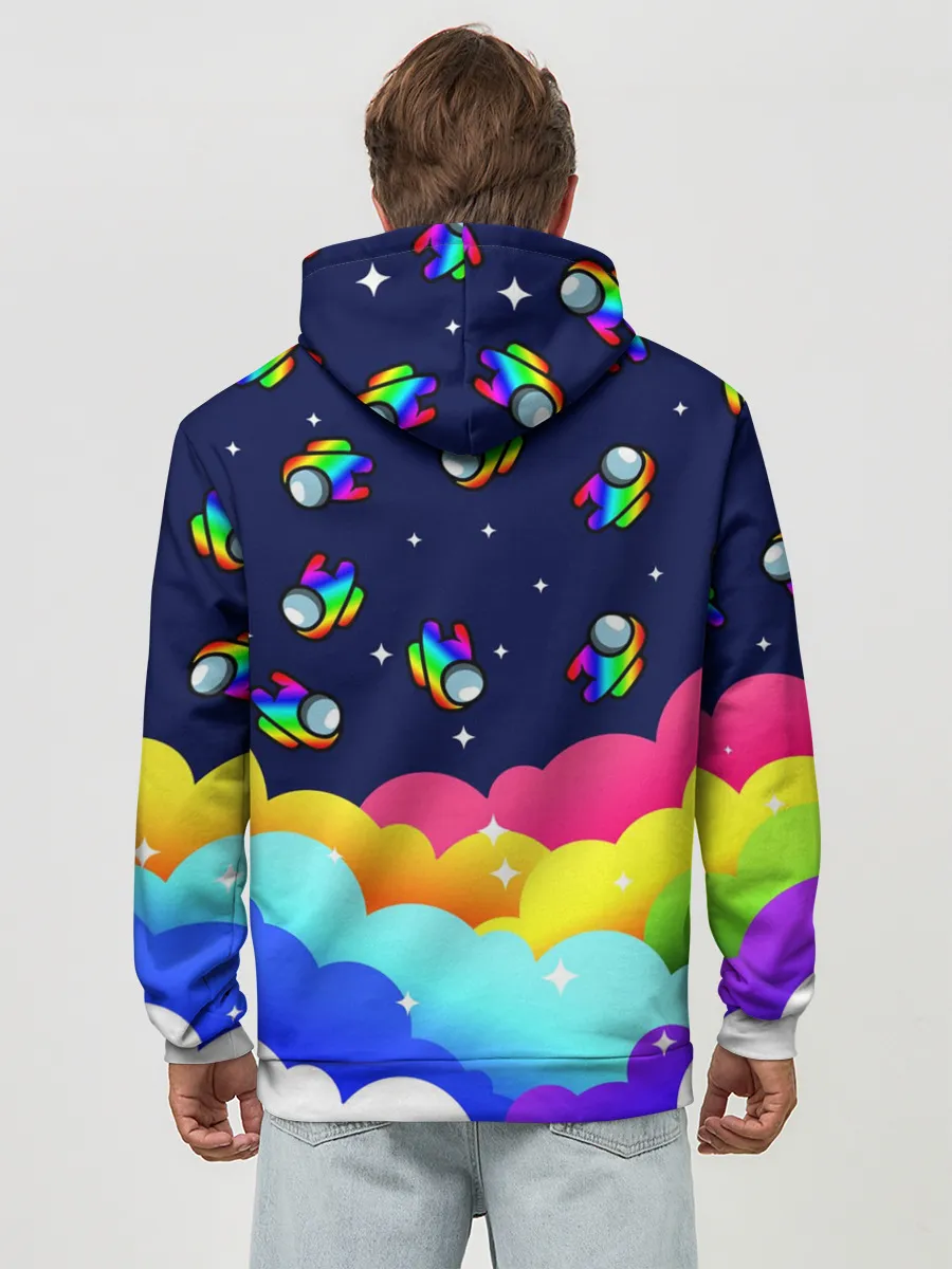 Худи мужской база хлопок / РАДУЖНЫЙ IMPOSTOR