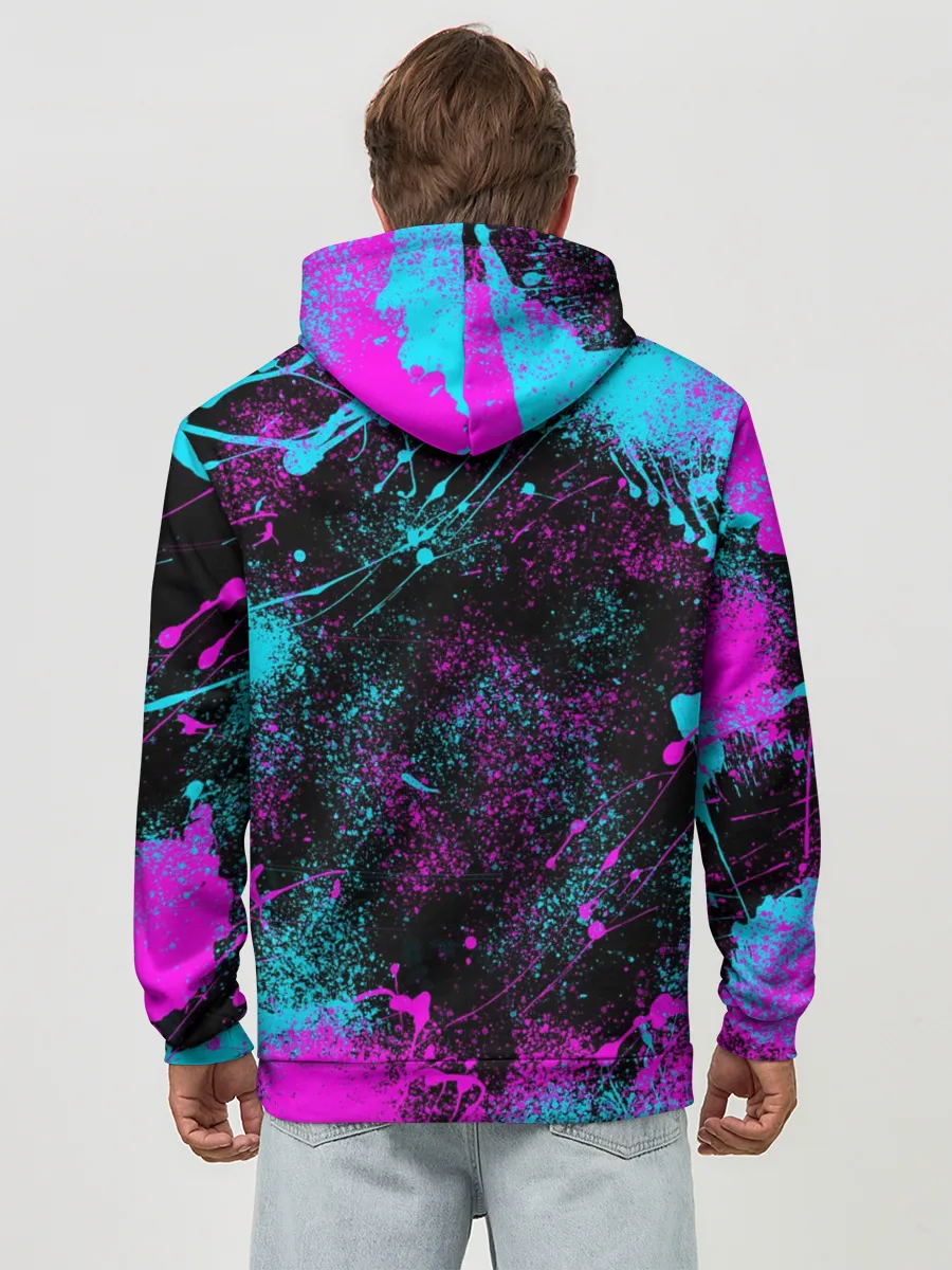 Худи мужской база хлопок / NEON SAMURAI | НЕОН САМУРАЙ