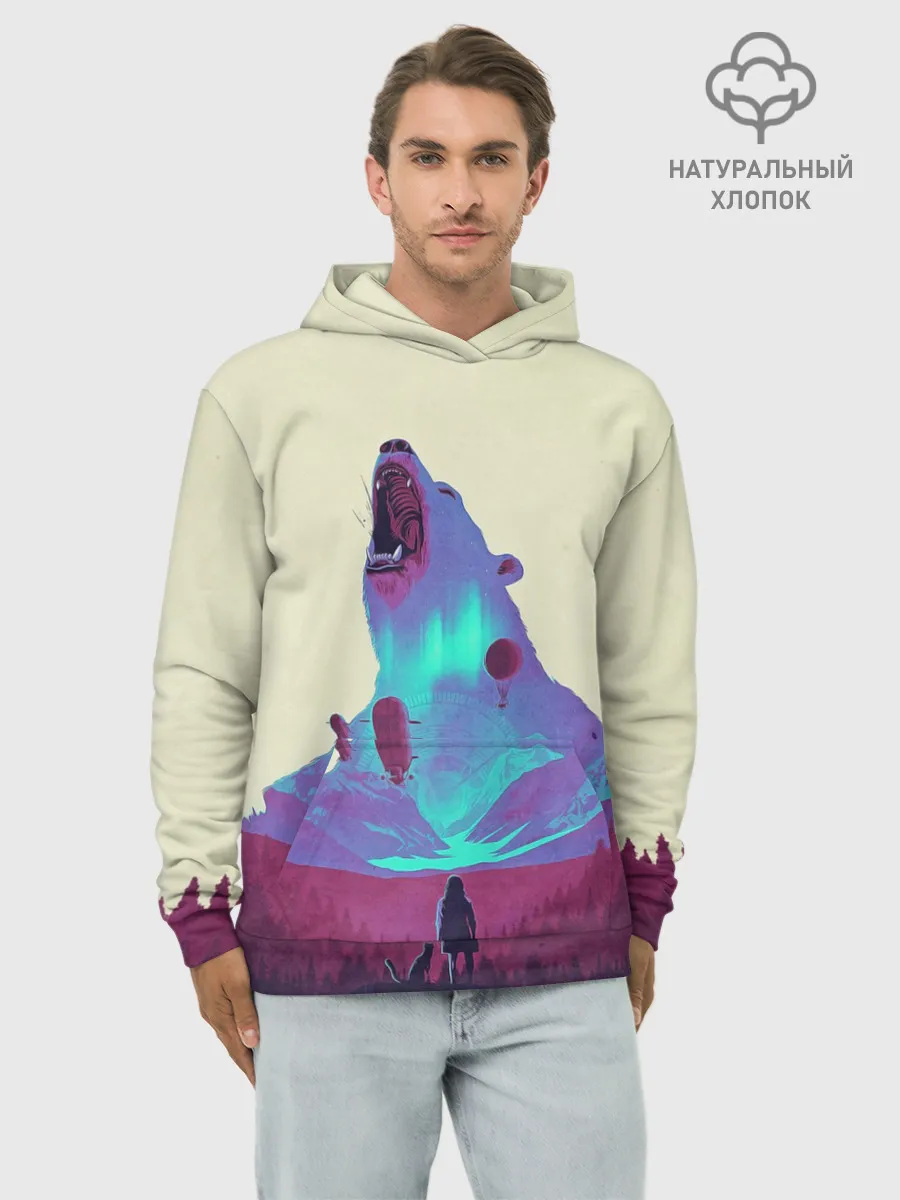 Худи мужской база хлопок / Armored bear