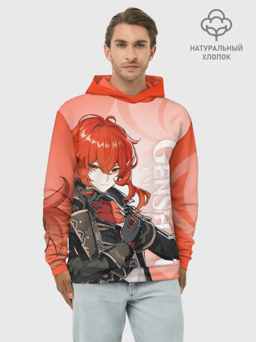 Худи мужской база хлопок / GENSHIN IMPACT, ДИЛЮК