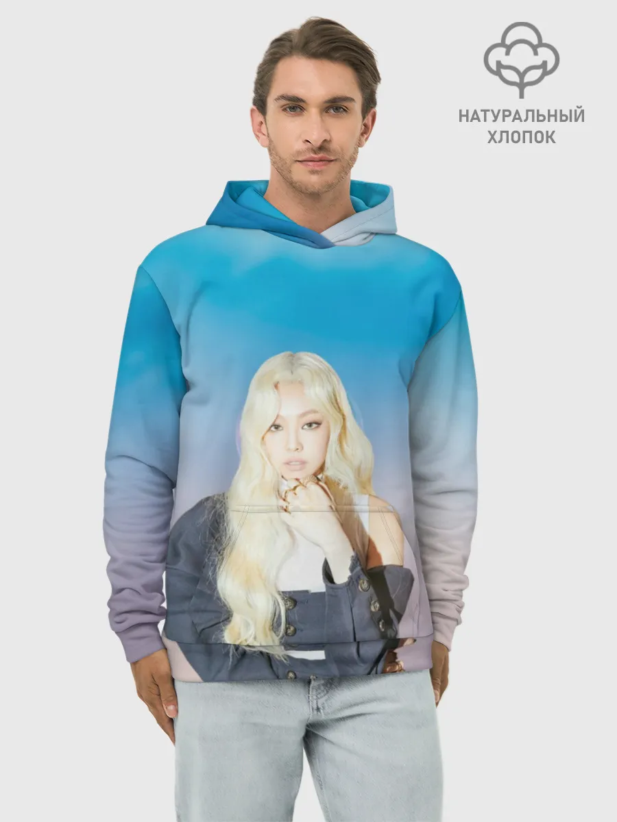 Худи мужской база хлопок / JENNIE BLACKPINK