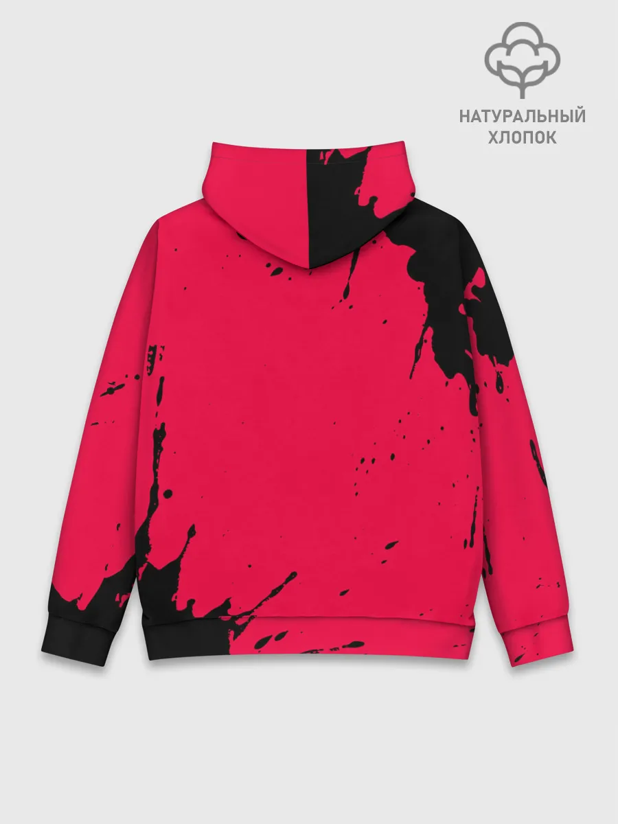 Худи мужской база хлопок / AMONG US - ORANGE & GREEN