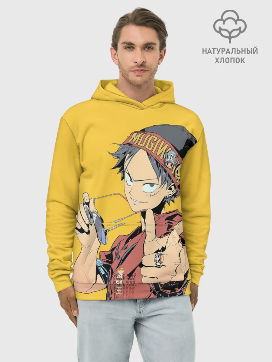 Худи мужской база хлопок / One Piece Luffy Луффи