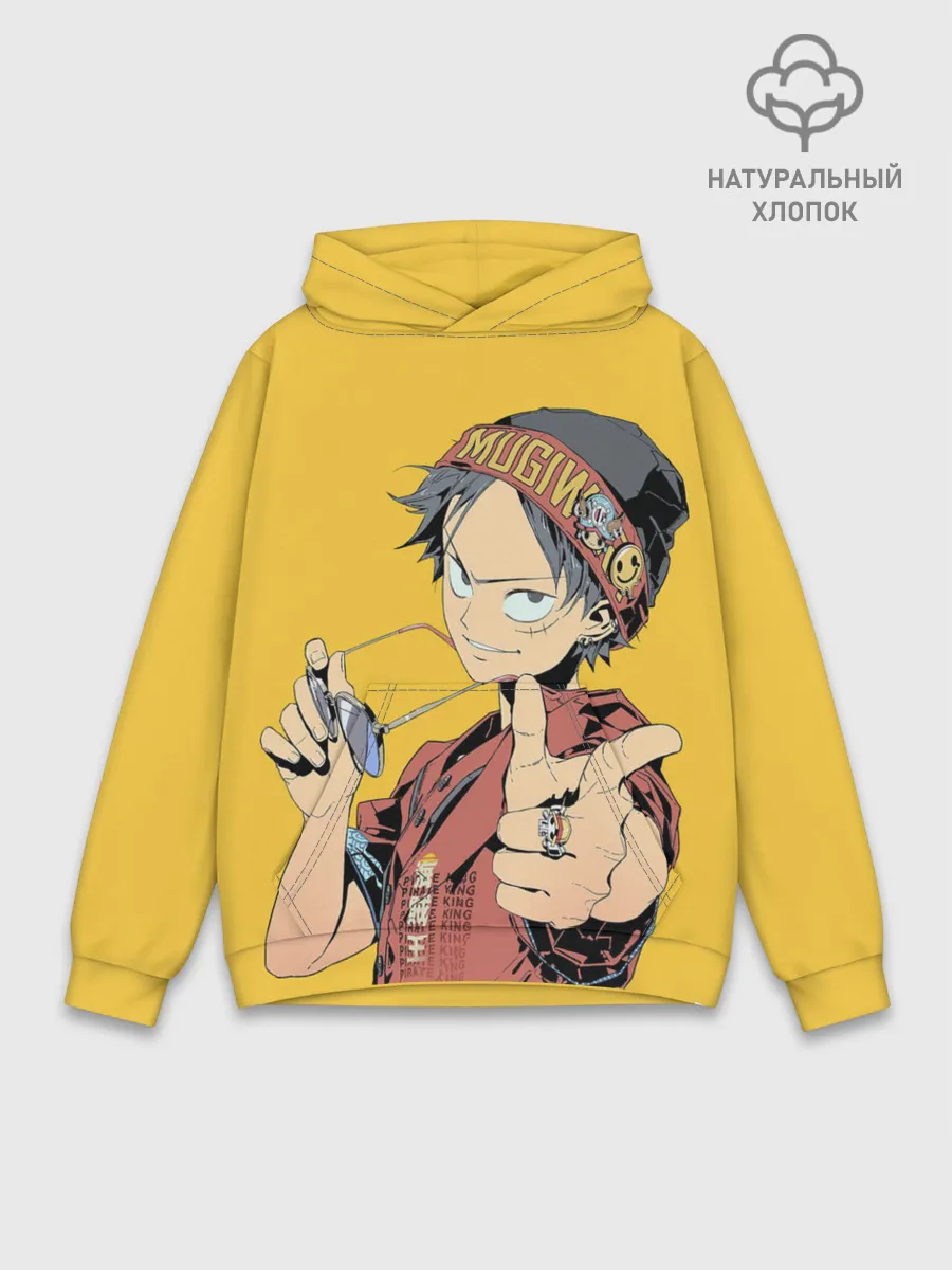 Худи мужской база хлопок / One Piece Luffy Луффи