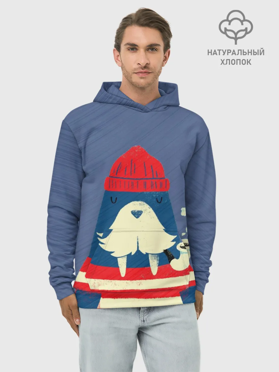 Худи мужской база хлопок / Морж