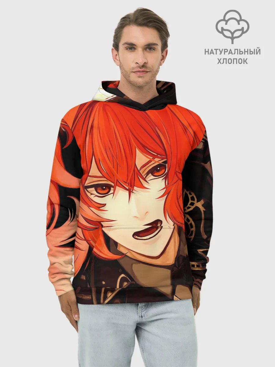 Худи мужской база хлопок / GENSHIN IMPACT DILUC