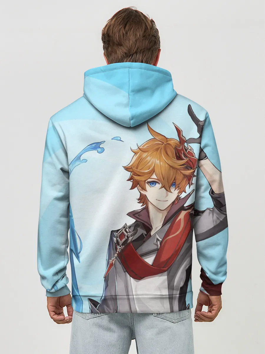 Худи мужской база хлопок / GENSHIN IMPACT, ТАРТАЛЬЯ