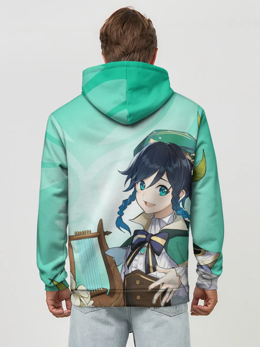 Худи мужской база хлопок / GENSHIN IMPACT, ВЕНТИ