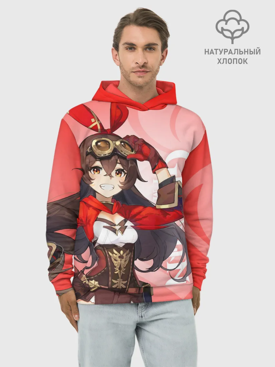Худи мужской база хлопок / GENSHIN IMPACT, ЭМБЕР,