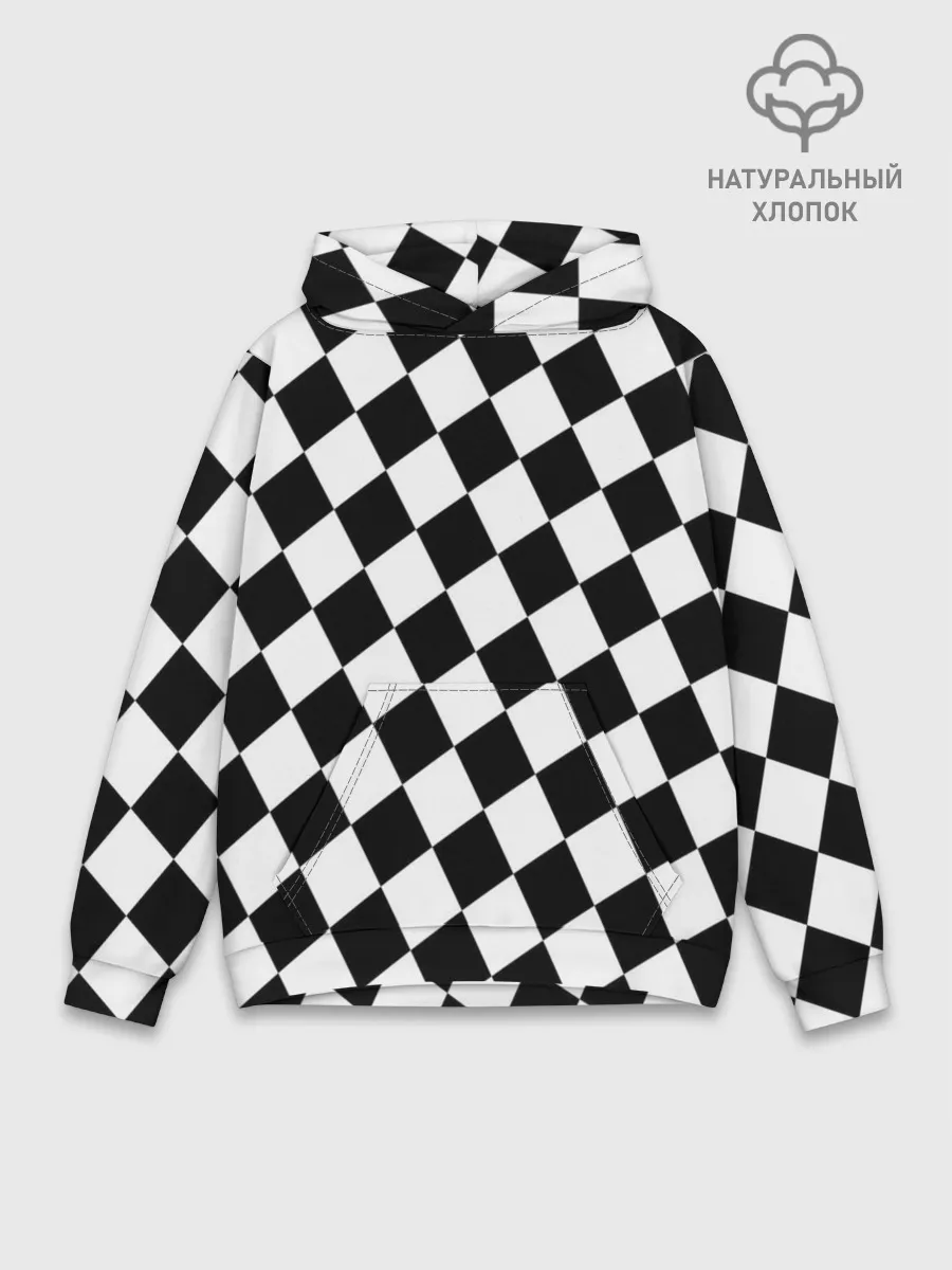 Худи мужской база хлопок / Клетки