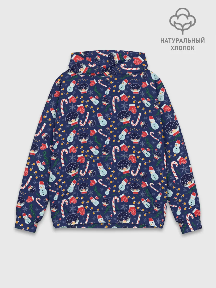 Худи мужской база хлопок / Новый Год