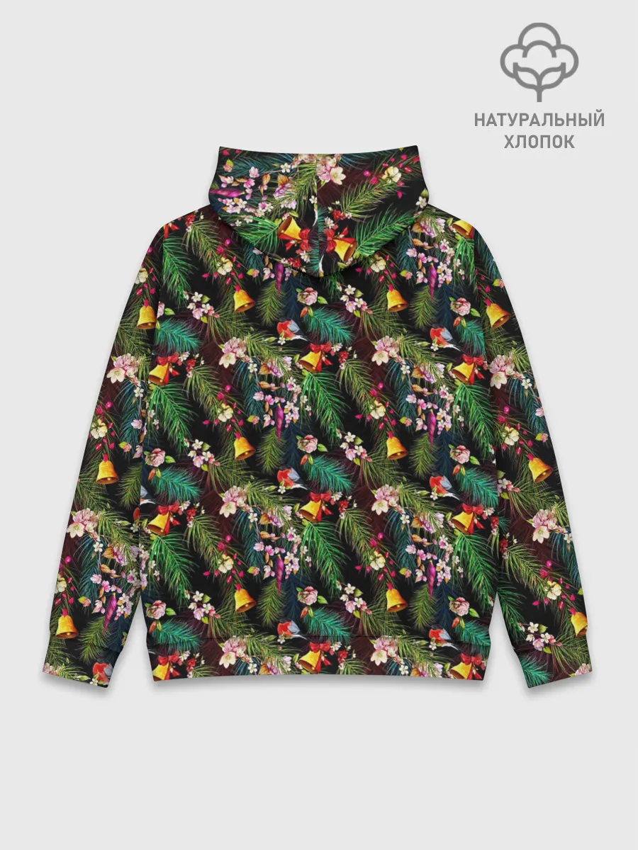 Худи мужской база хлопок / Новогодняя Ёлка