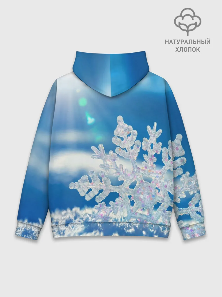Худи мужской база хлопок / Снег