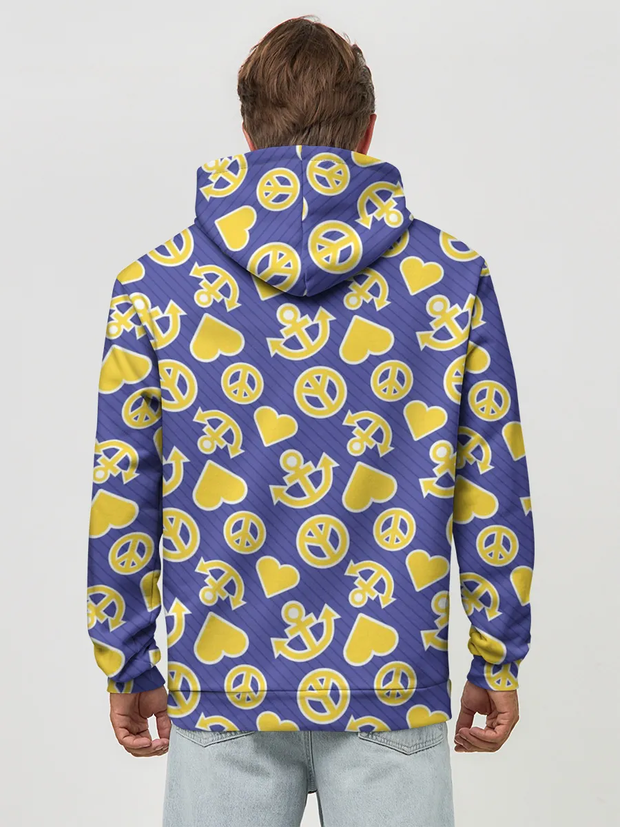 Худи мужской база хлопок / Kimyou na Bouken паттерн