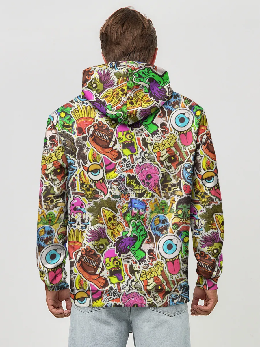 Худи мужской база хлопок / Граффити монстров