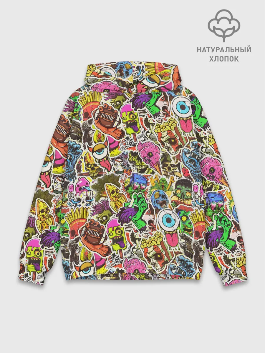 Худи мужской база хлопок / Граффити монстров