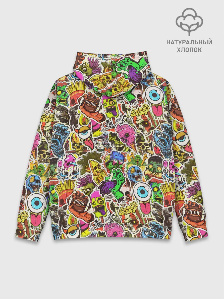 Худи мужской база хлопок / Граффити монстров