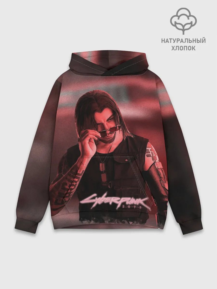 Худи мужской база хлопок / Johnny Silverhand Cyberpunk