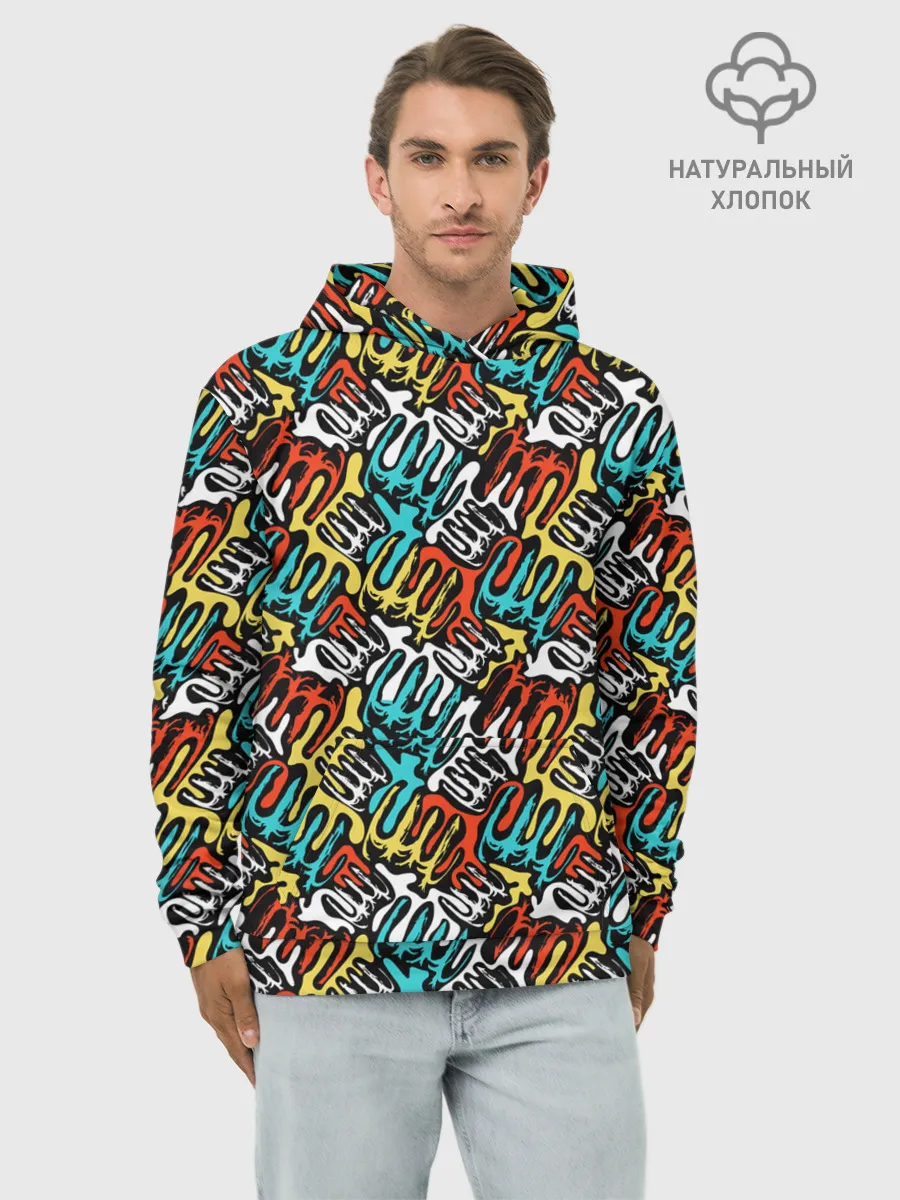 Худи мужской база хлопок / граффити