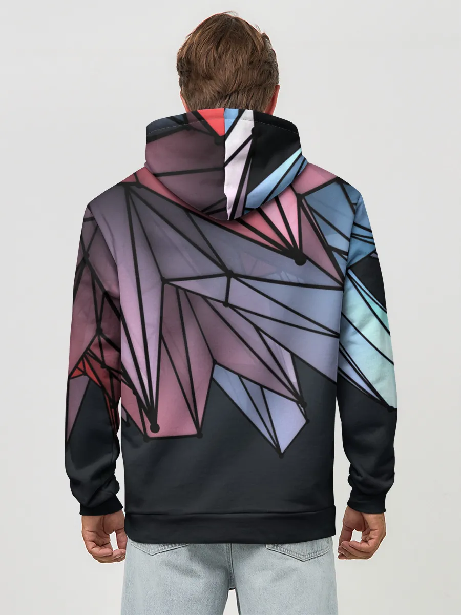 Худи мужской база хлопок / ГеометриЧеский Рисунок