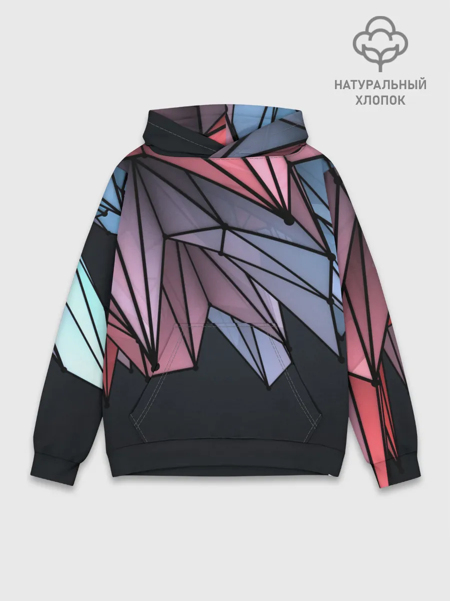 Худи мужской база хлопок / ГеометриЧеский Рисунок
