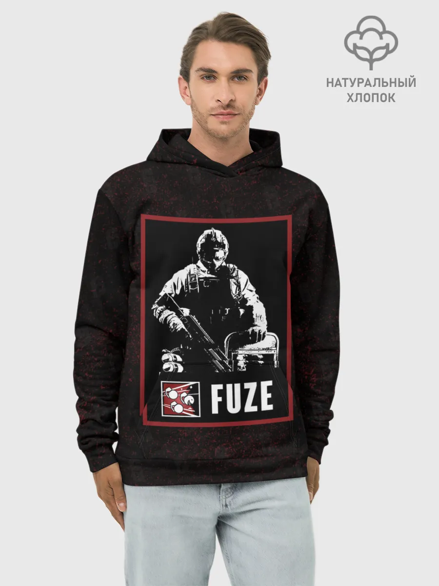 Худи мужской база хлопок / Fuze