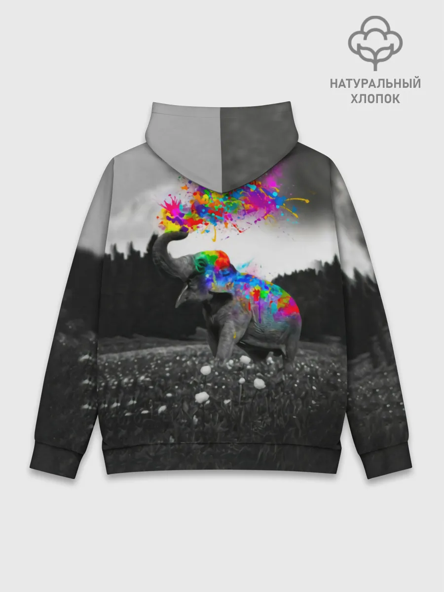 Худи мужской база хлопок / Слон