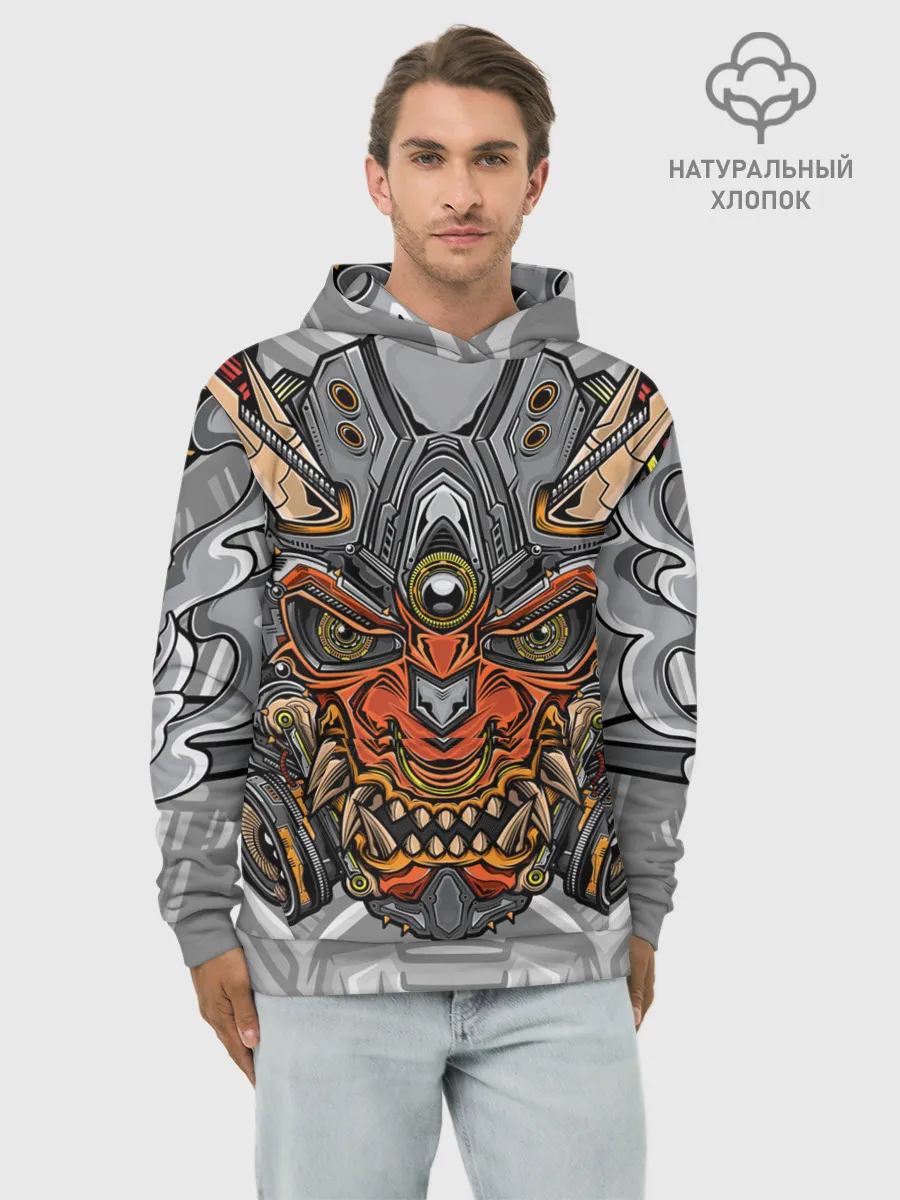 Худи мужской база хлопок / Cyber Samurai