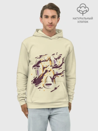 Худи мужской база хлопок / Маска Безликого раскололась