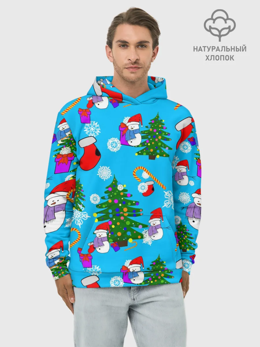 Худи мужской база хлопок / Новый год