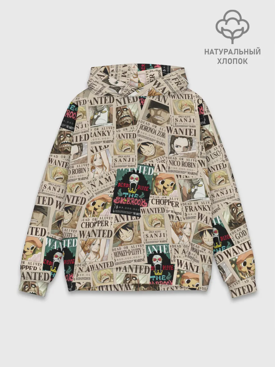 Худи мужской база хлопок / Ван пис