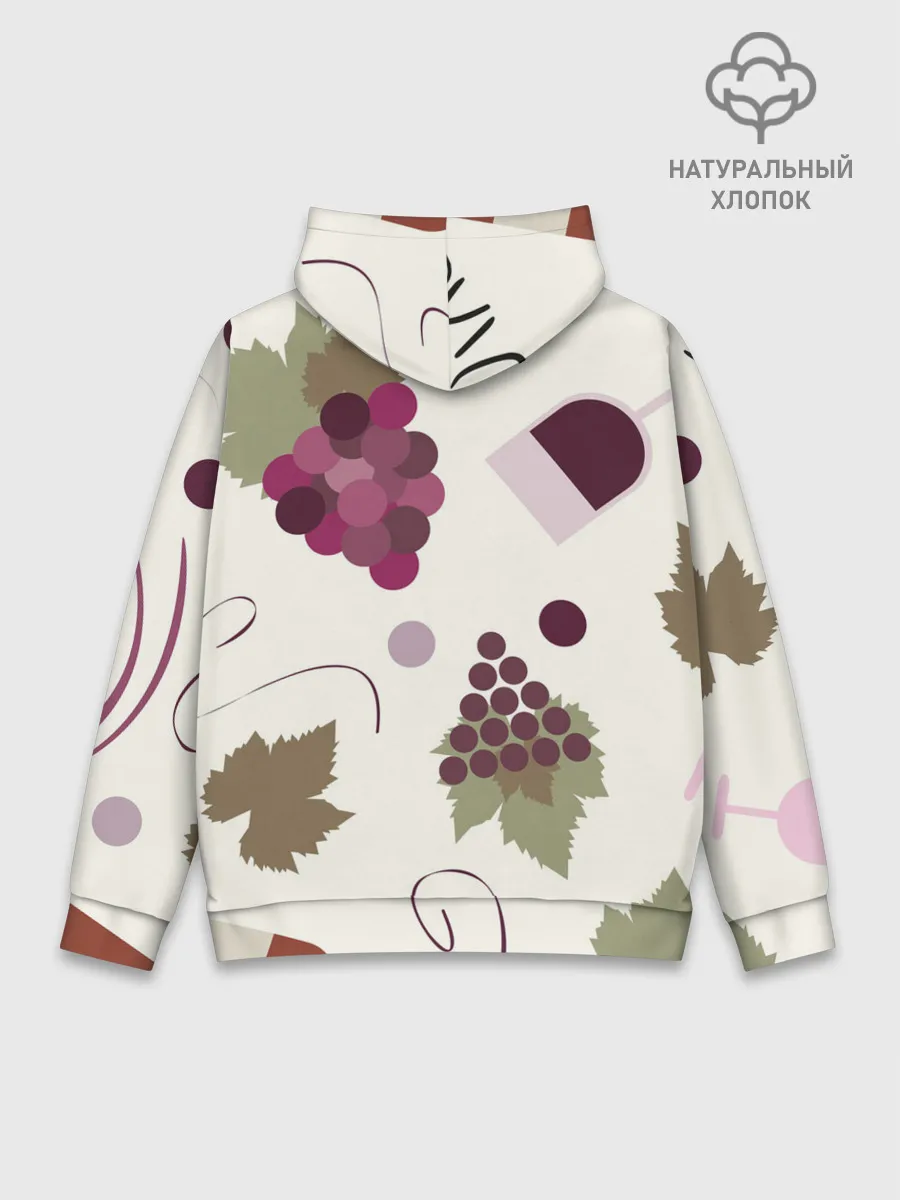Худи мужской база хлопок / Виноград и винишко