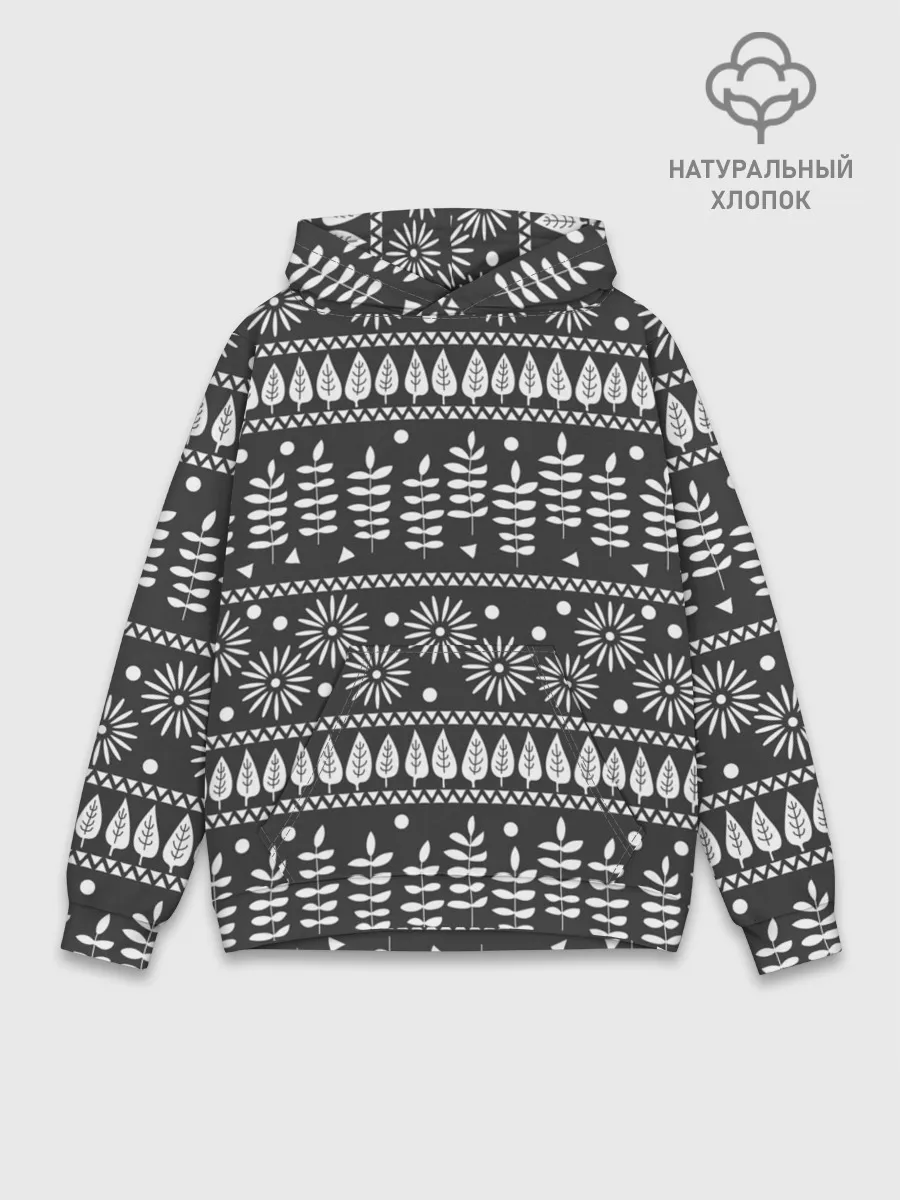 Худи мужской база хлопок / Этнические узоры