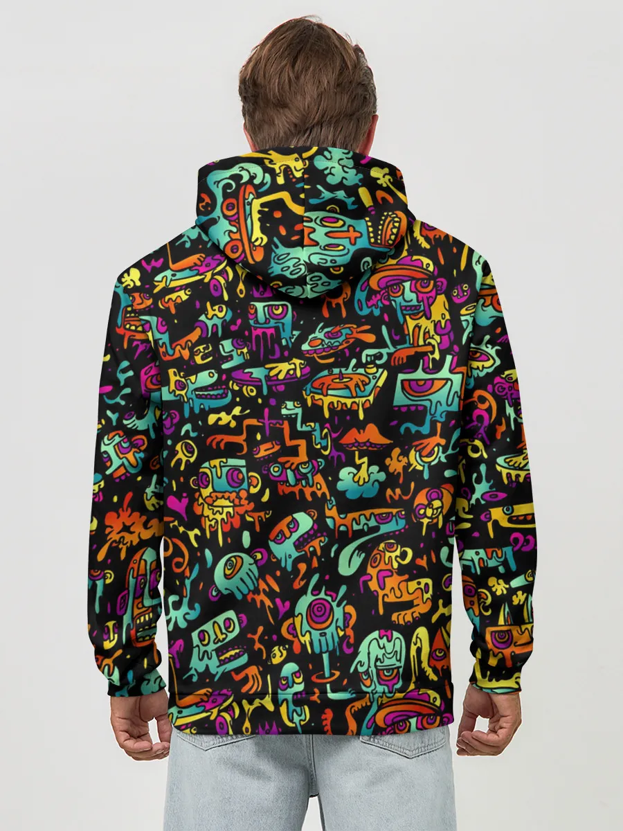 Худи мужской база хлопок / Монстры