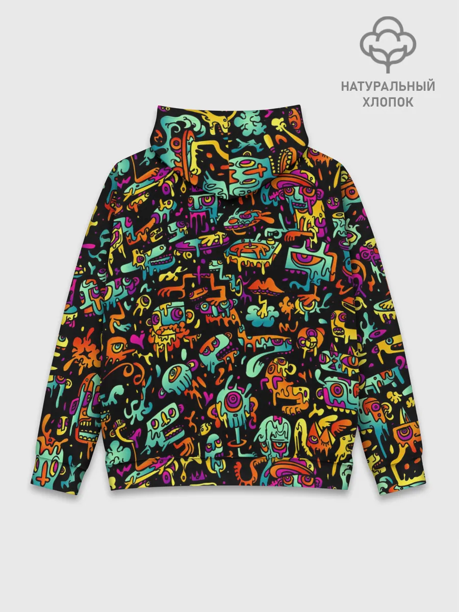 Худи мужской база хлопок / Монстры