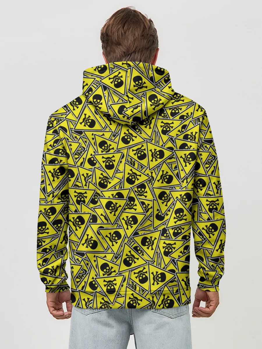 Худи мужской база хлопок / Осторожно COVID-19