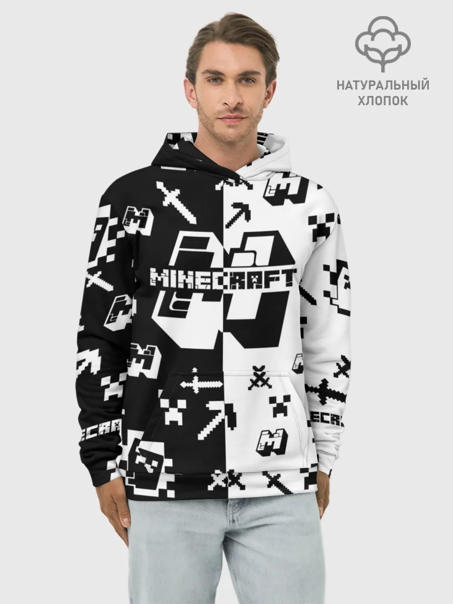 Худи мужской база хлопок / Minecraft