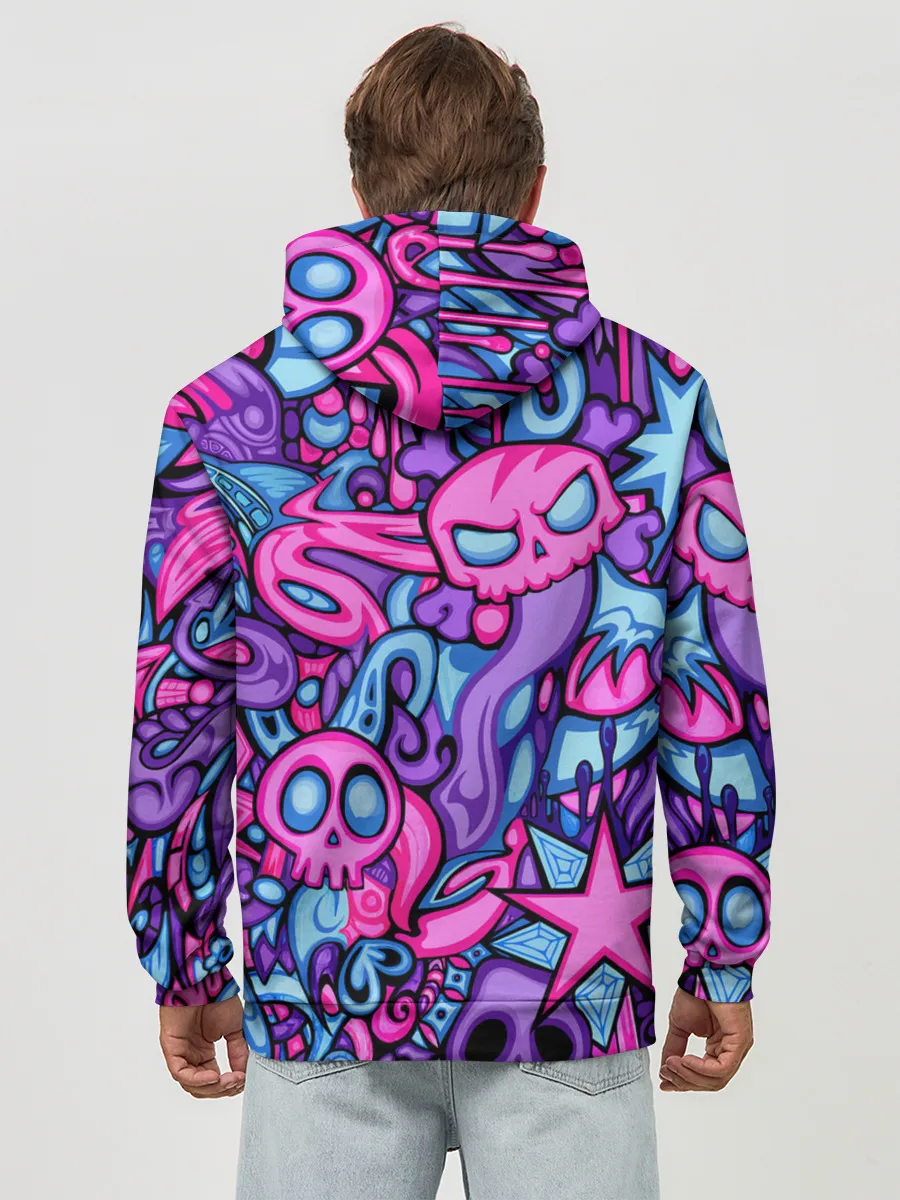 Худи мужской база хлопок / Граффити монстры