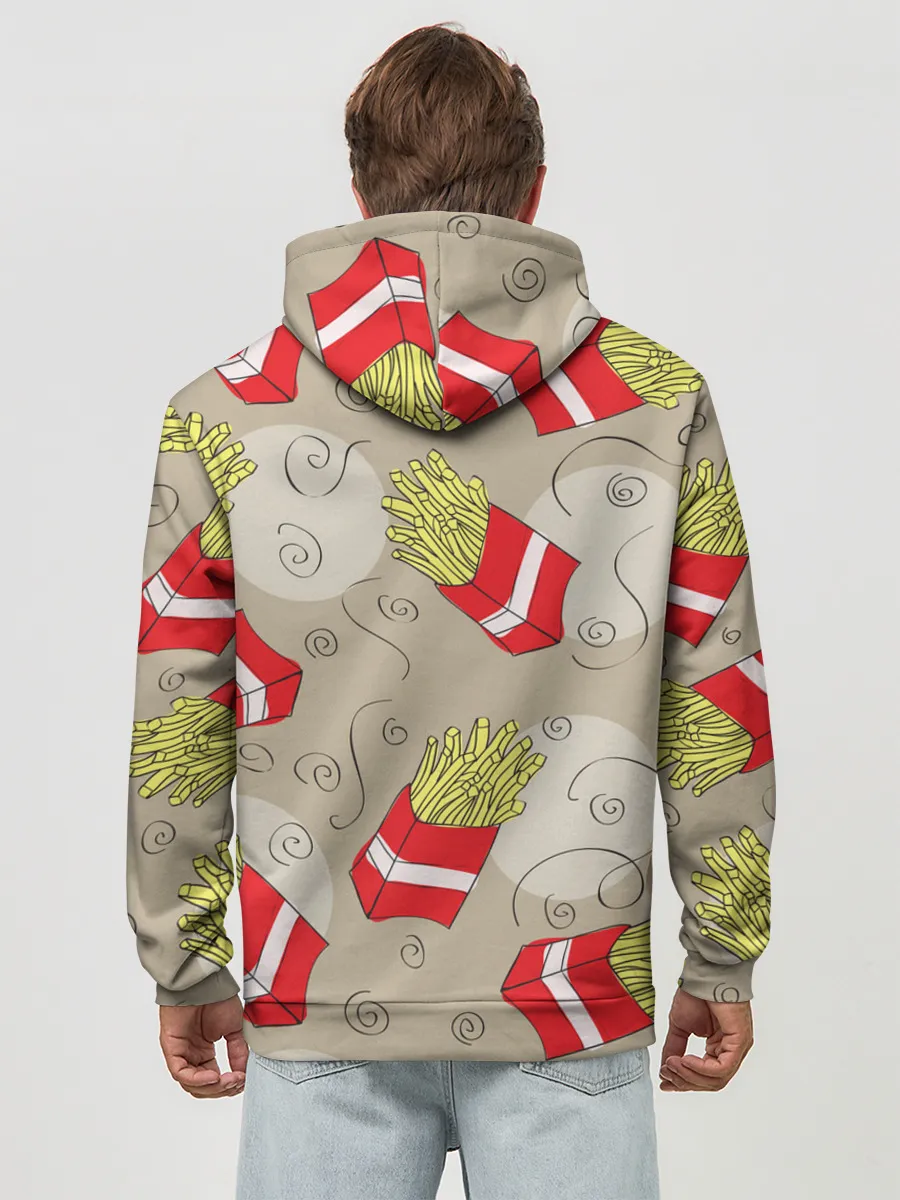 Худи мужской база хлопок / Фастфуд - Картошка фри