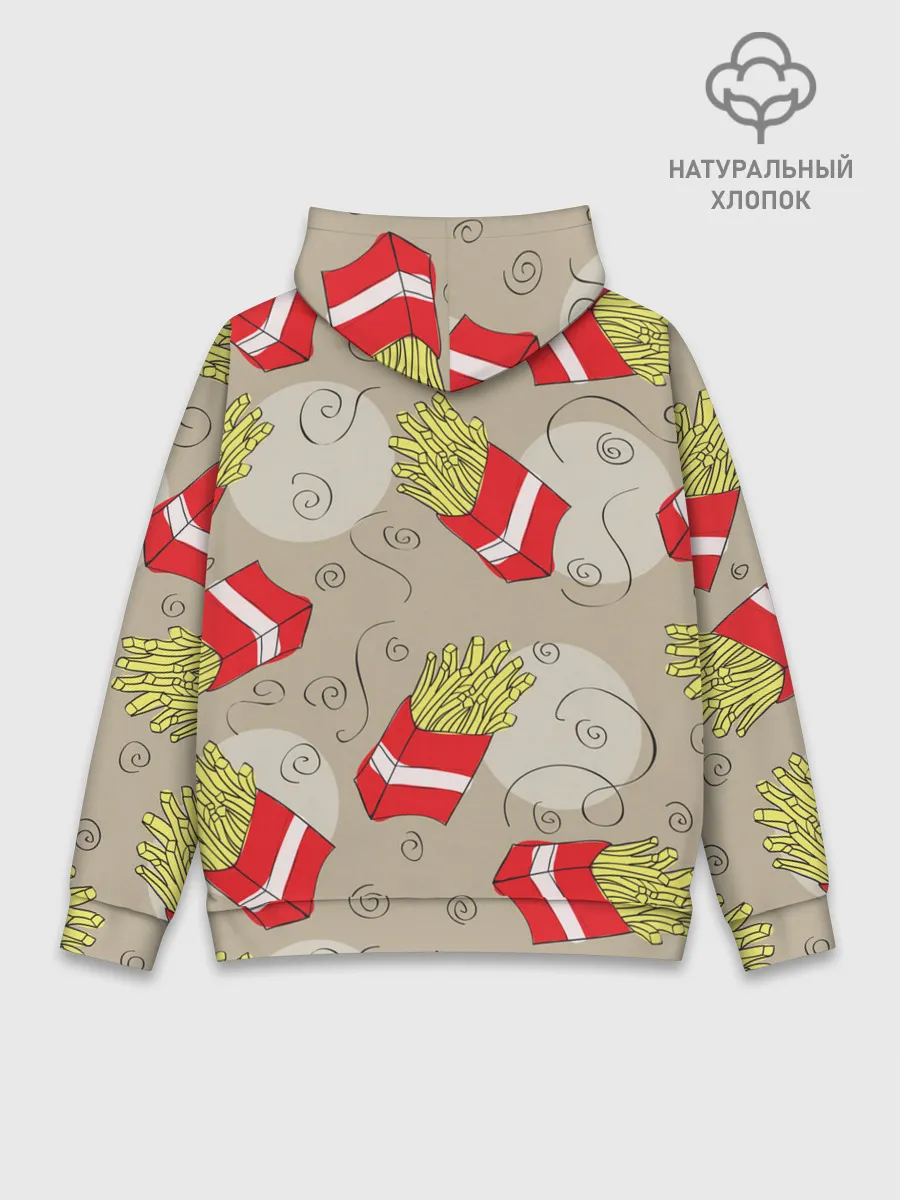 Худи мужской база хлопок / Фастфуд - Картошка фри