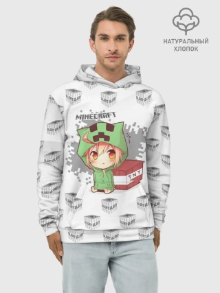 Худи мужской база хлопок / Minecraft